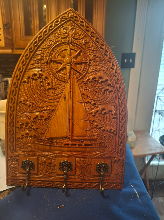 Nautical Sailboat Key Rack