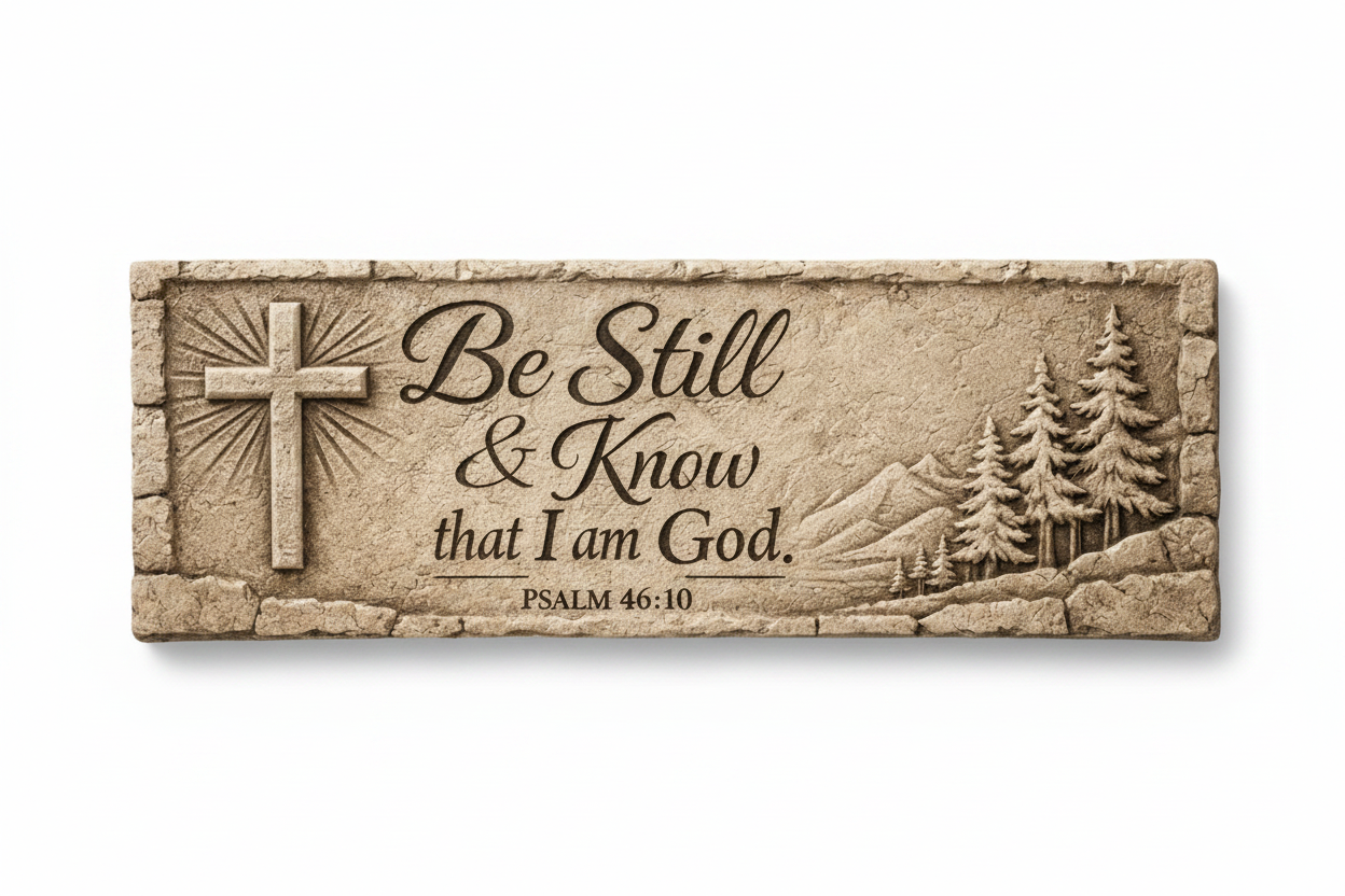Be Still & Know That I Am God - Corian Wall Sign