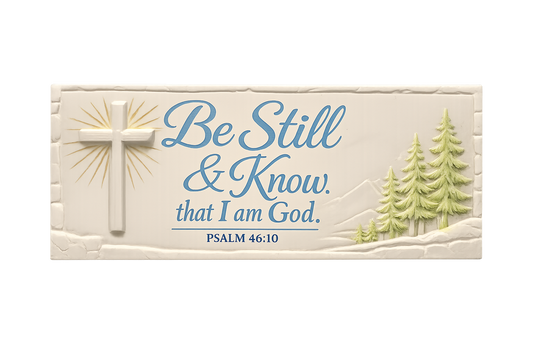 Be Still & Know That I Am God - Corian Wall Sign