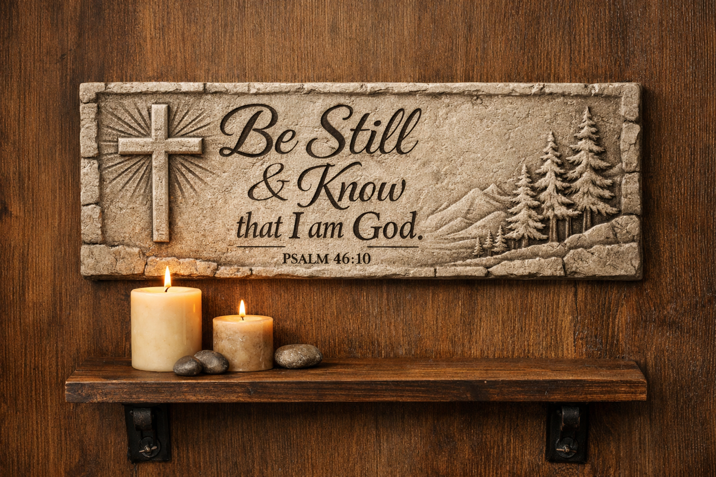 Be Still & Know That I Am God - Corian Wall Sign