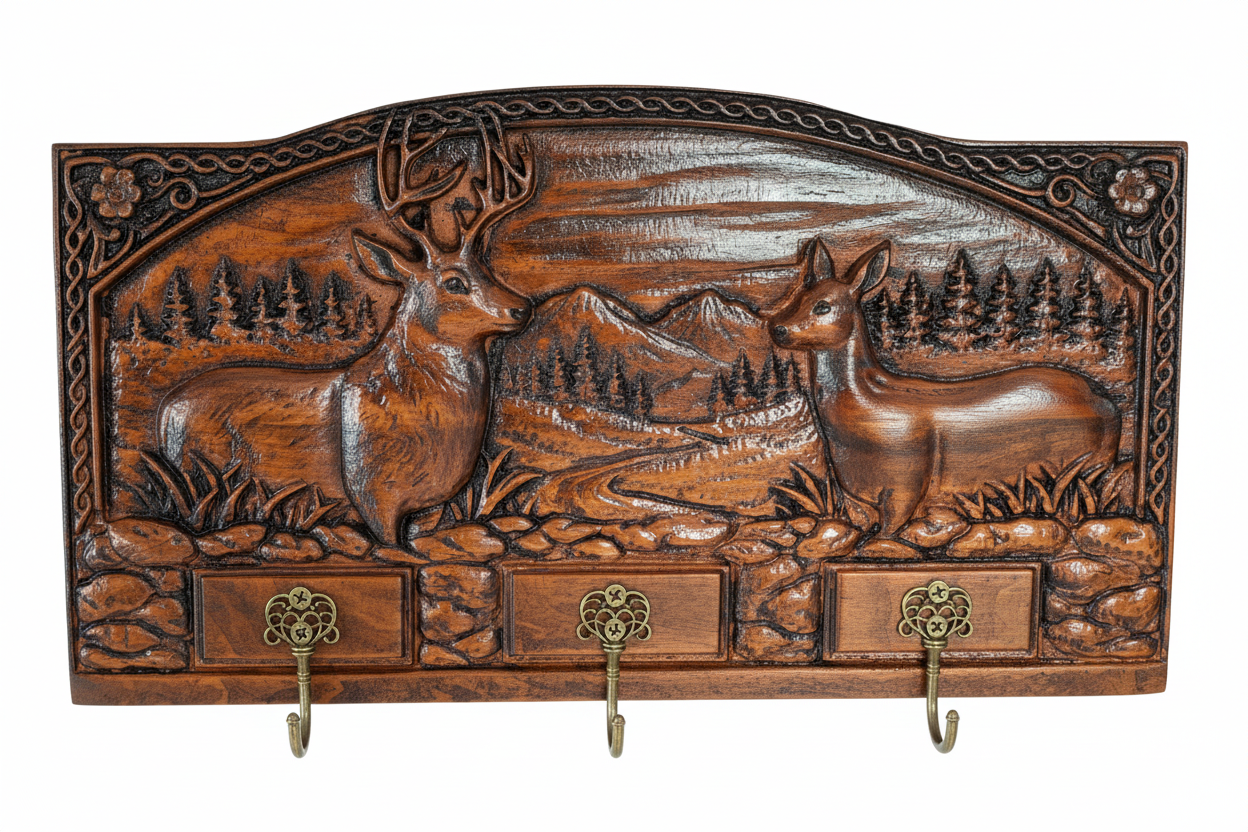 Deer Coat Rack – Clean Product Image