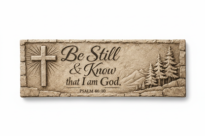 Be Still & Know That I Am God - Corian Wall Sign