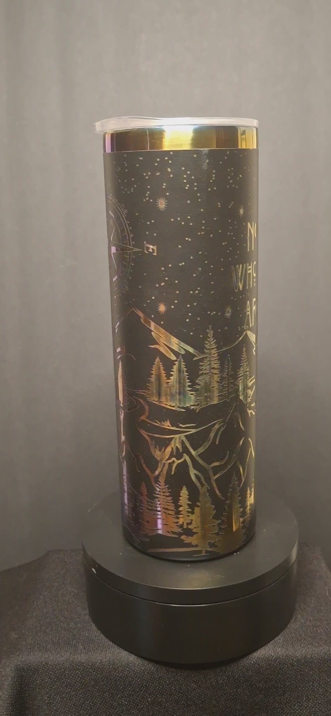 Not all who wander are lost electroplate tumbler