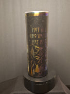 Not all who wander are lost electroplate tumbler