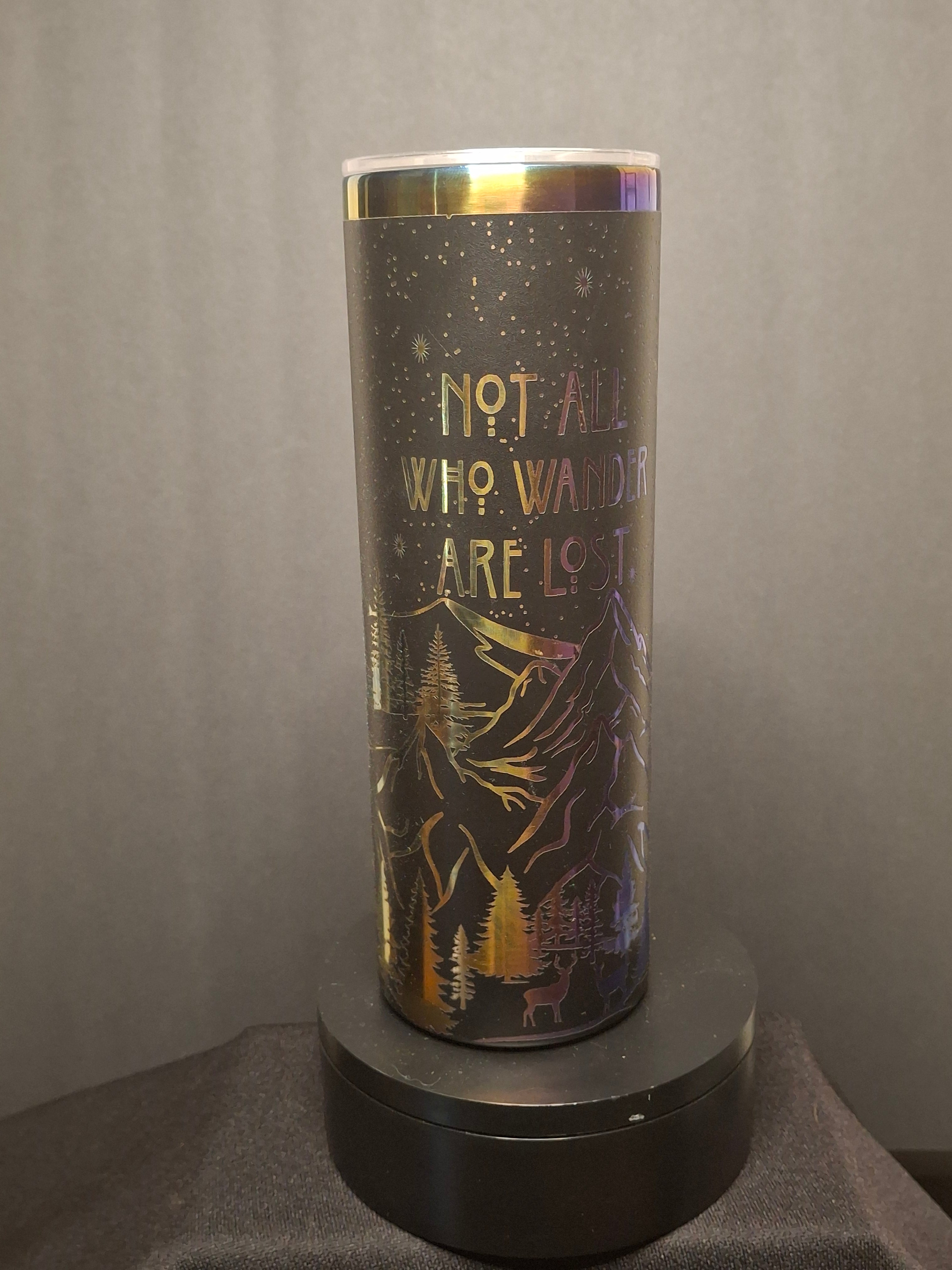 Not all who wander are lost electroplate tumbler